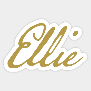 Ellie Typography Gold Script Sticker